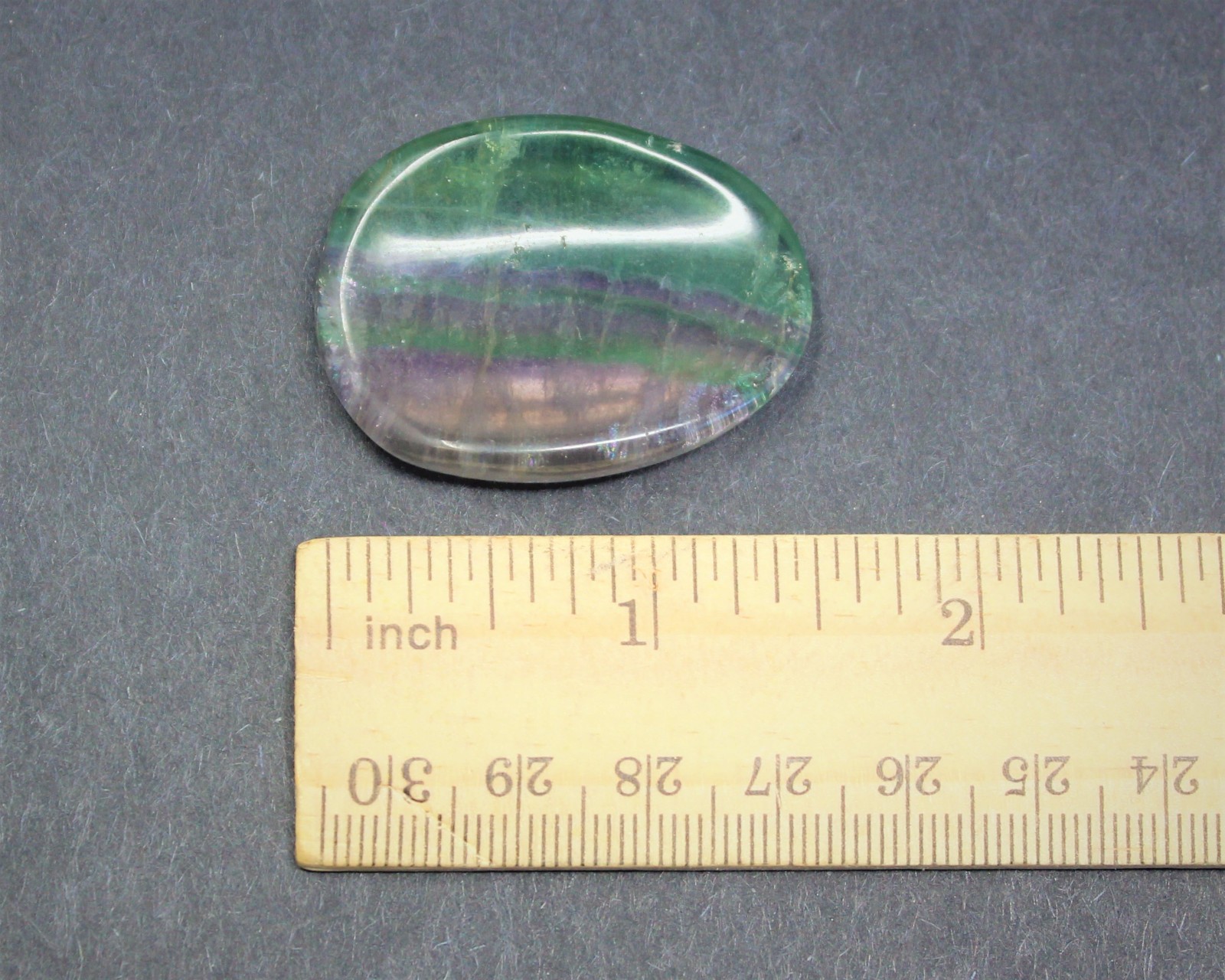Fluorite Worry Stone (Fluorite Palm Stone, Smooth Polished Fluorite Crystal)