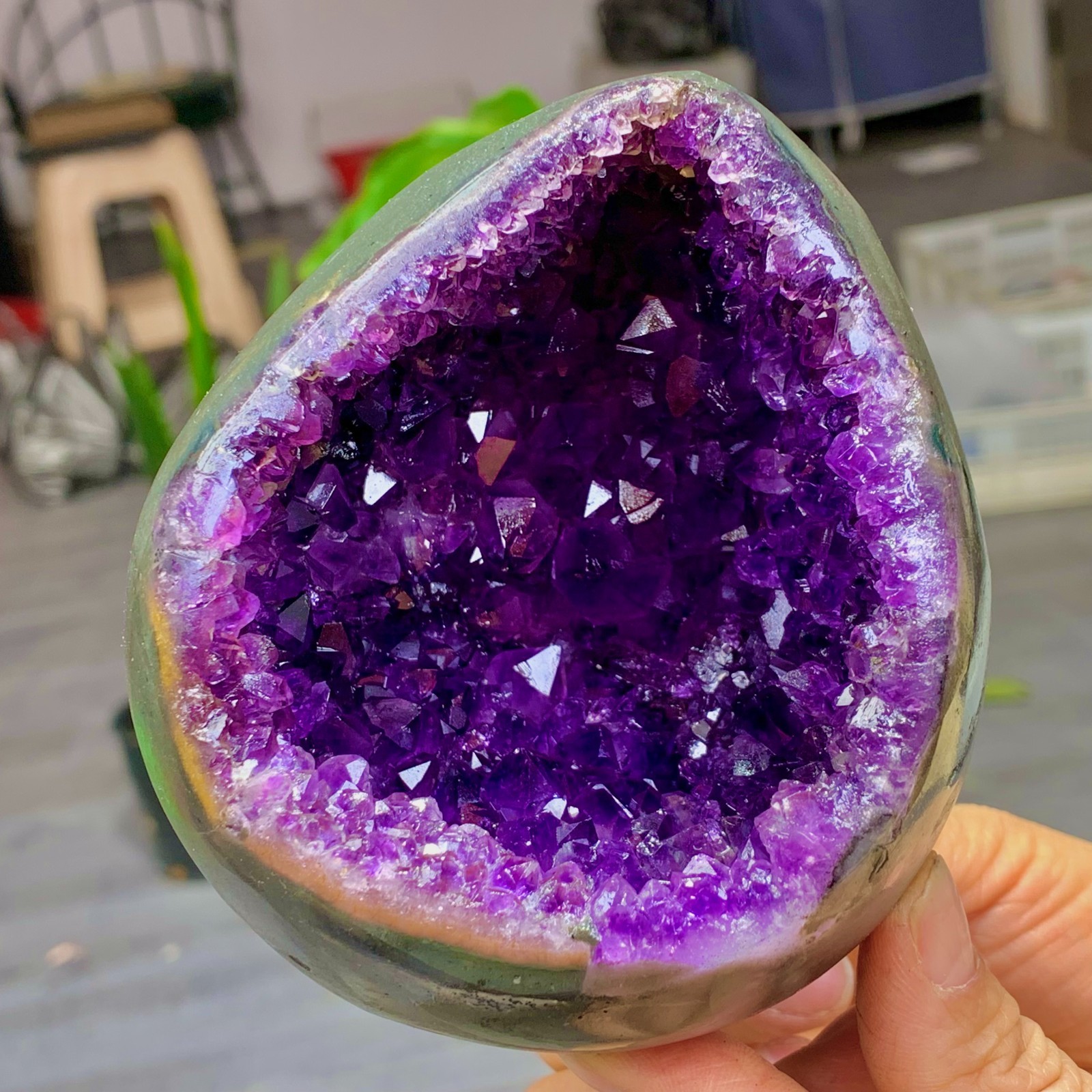 1.8LB Healing of natural amethyst crystal cave quartz cluster specimens