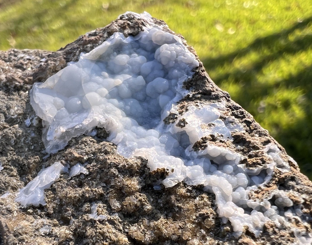 Botryoidal Blue Chalcedony Vug – Gleichenberg, Austria – 165 Grams