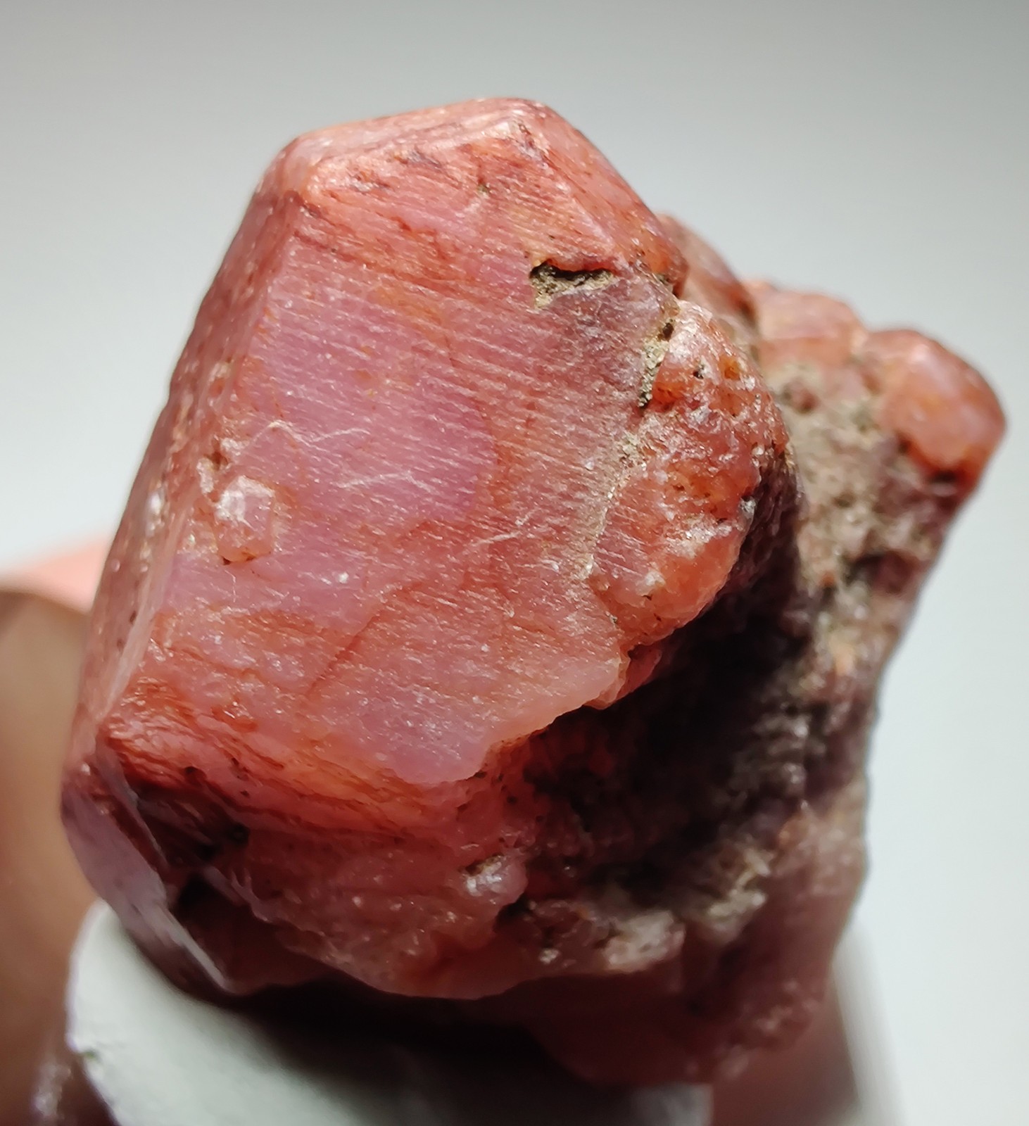 Pink Sapphire crystals, dual color fluorescence! North Carolina. 11 grams.
