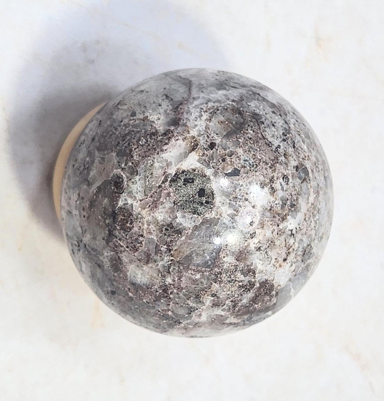 Fluorescent Willemite and Calcite 33mm Sphere for UV Collection 6540