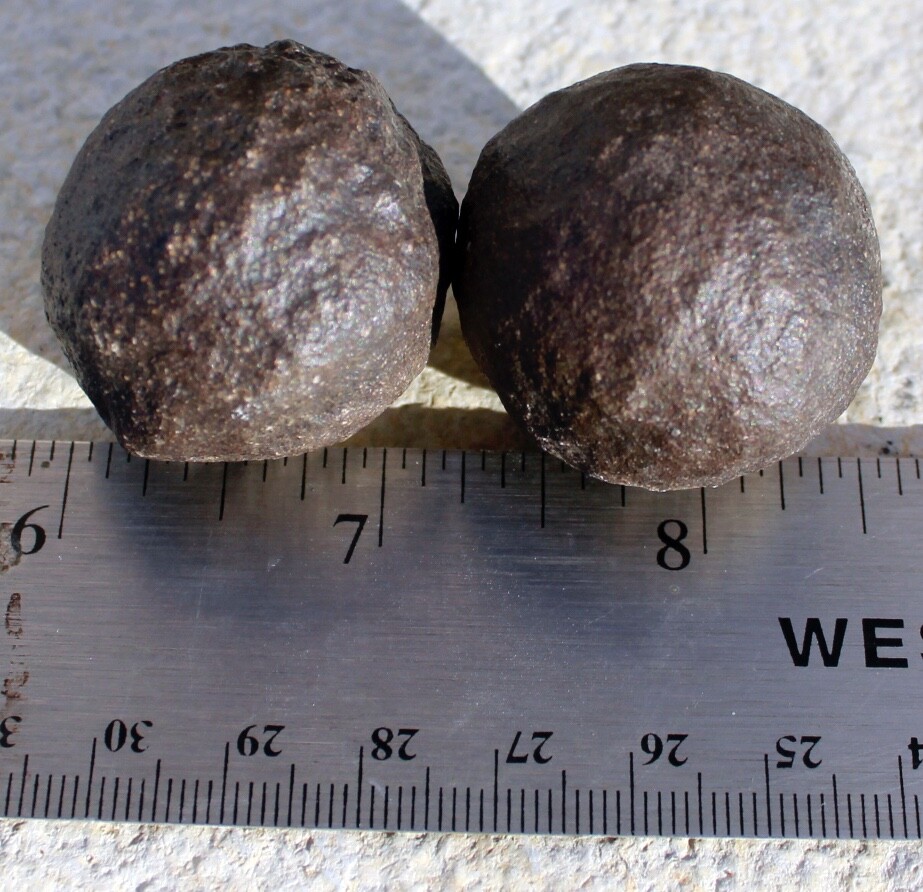 Moqui Marbles • Iron Concretions • One Pair, About 1.50″ diameter