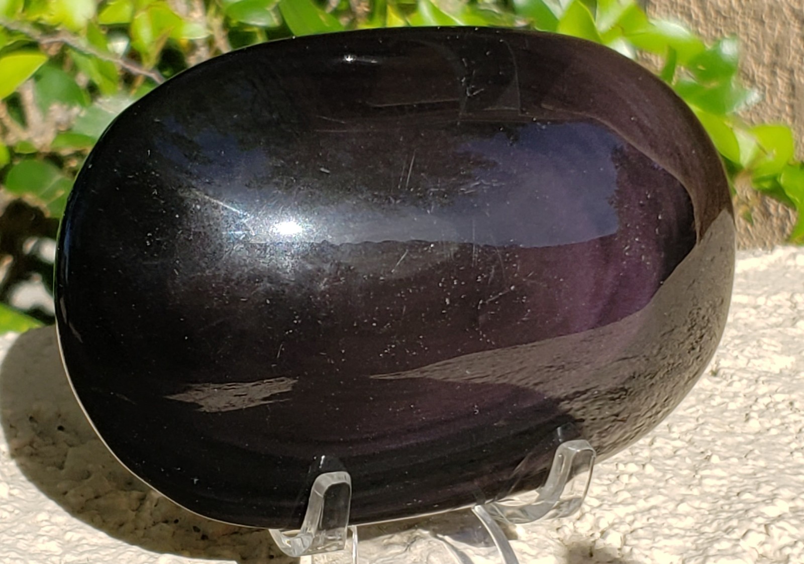 4.25″ Rainbow Obsidian Crystal Free Form Puffy Oval, 324g or 11.4 oz
