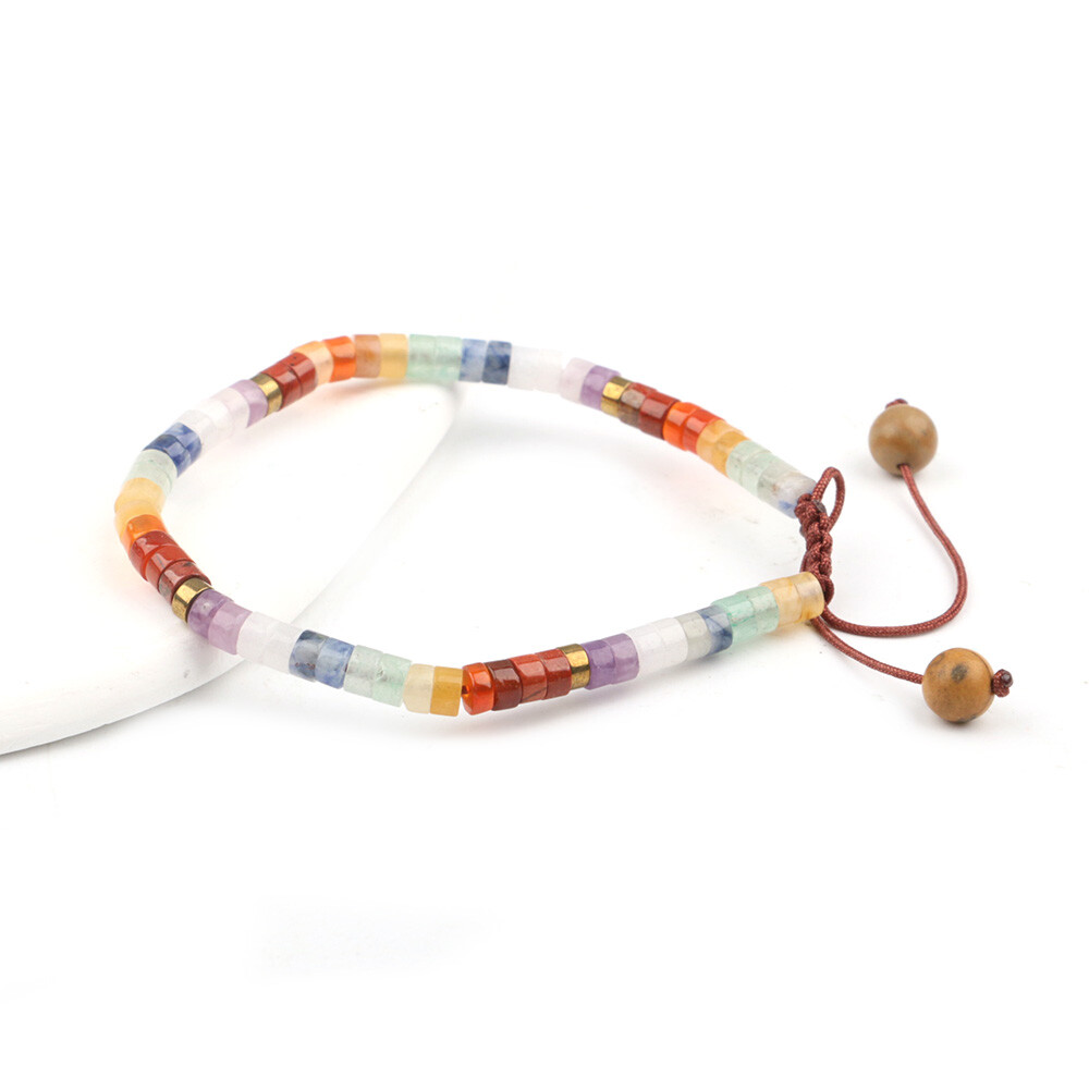 Natural Beaded Crystal Stone Bracelet Handmade Gemstone Dainty Jewelry Healing