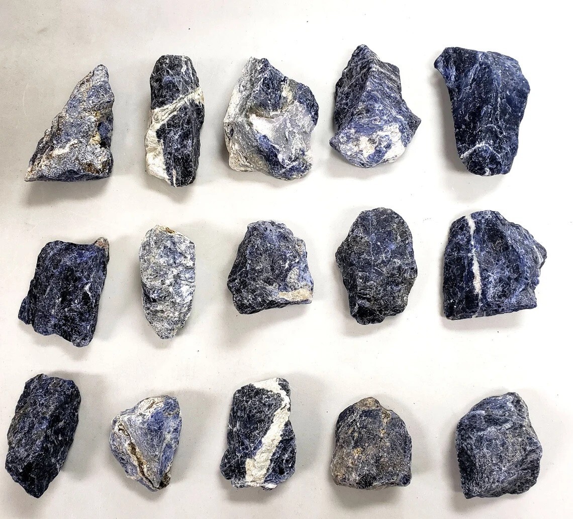 Large Sodalite Crystal Stone Raw Big Natural Blue Mineral Rock Piece from Brazil