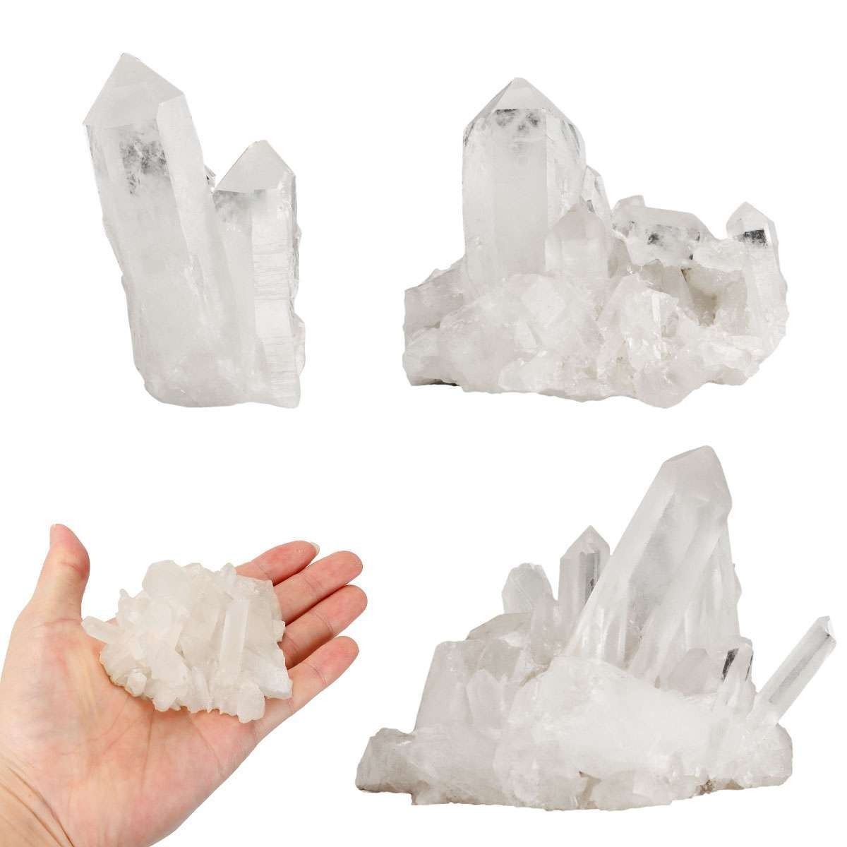 50-150g Natural White Clear Quartz Crystal Cluster Rock Stone Specimens Reiki
