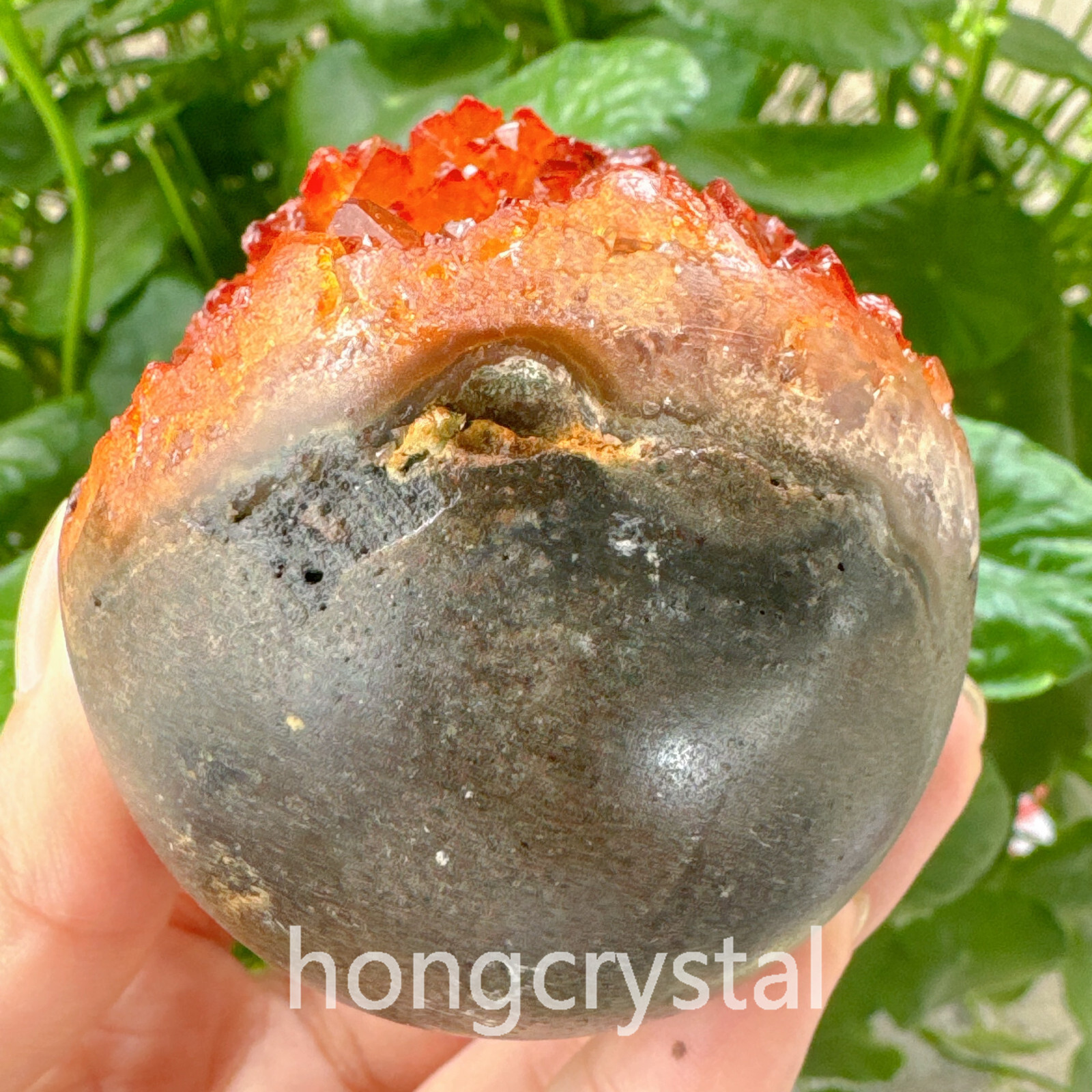 200g-300g Natural Citrine geode quartz cluster crystal specimen healing