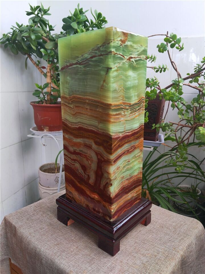 43 lb Natural Green Jade Cube Specimen Healing Afghanistan #C2