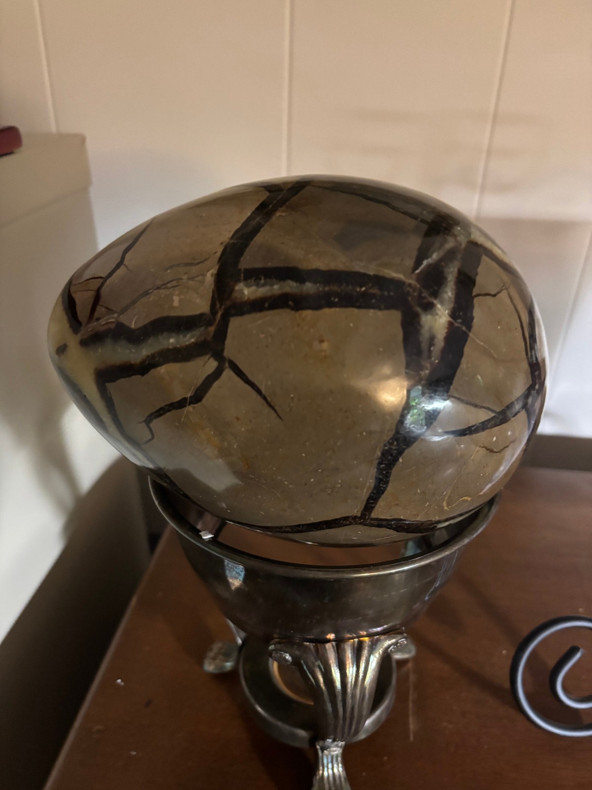 11.4LB Natural Septarian Dragon quartz Crystal egg Mineral Egg