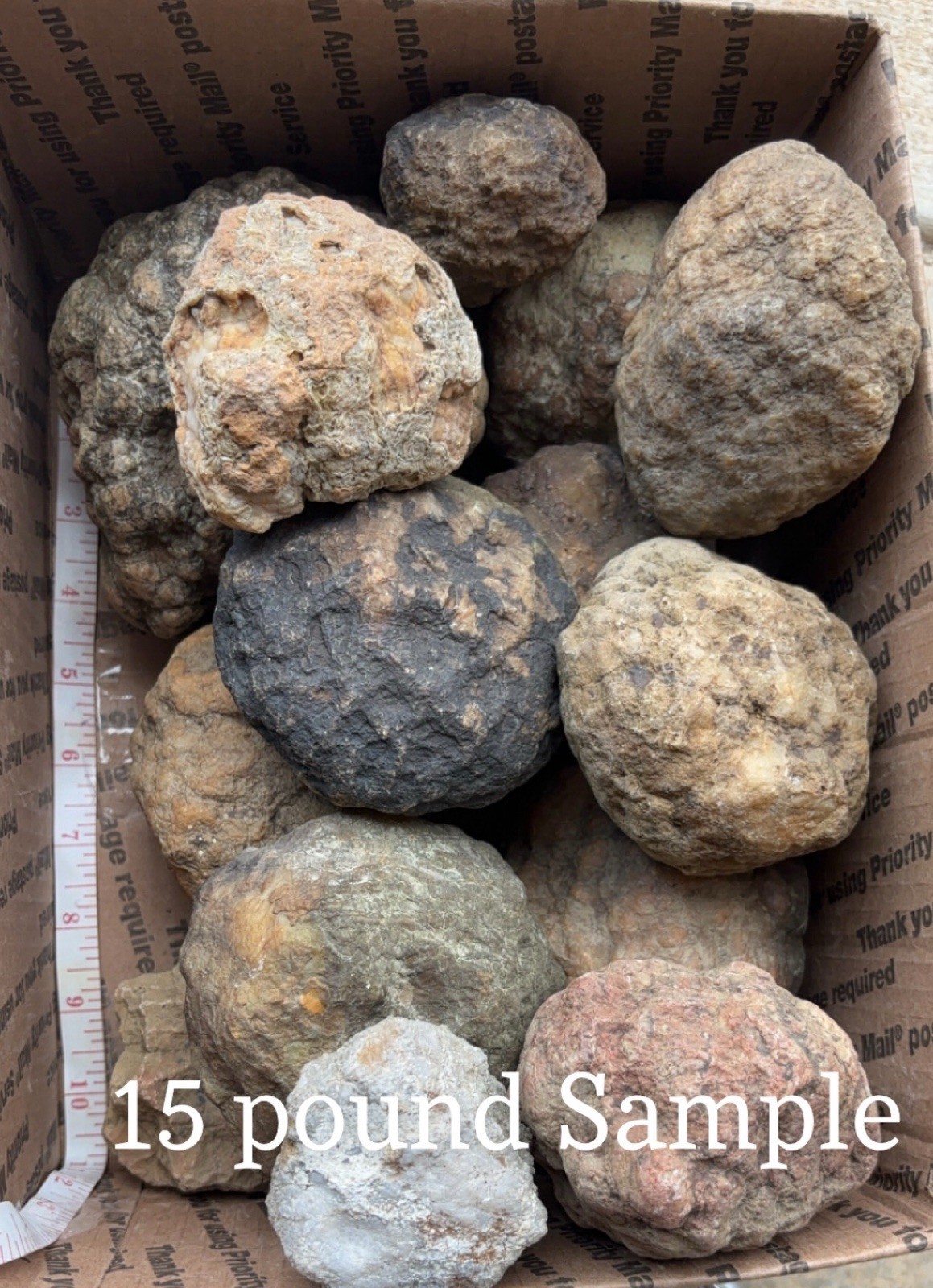 15 lbs Unopened Geodes Lot Natural Quartz Crystal Break Your Own Geode/ Lapidary