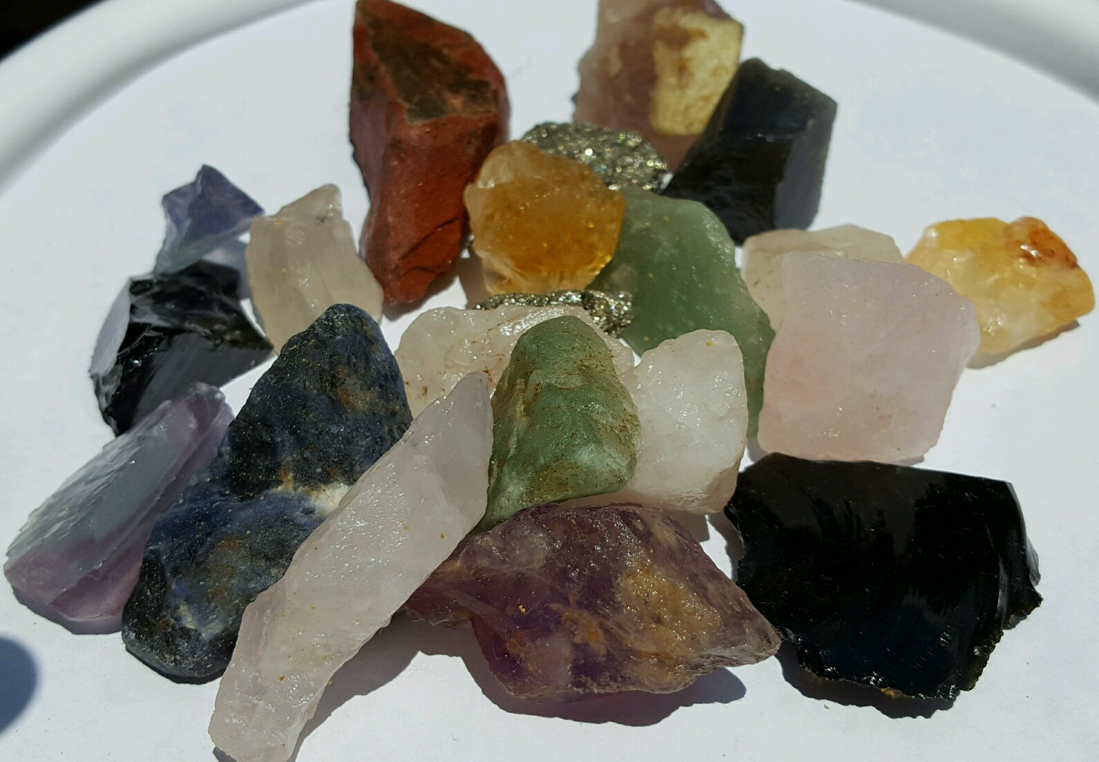1/2 lb Medium Crafters Madagascar Rough Mix Gemstone Crystals Natural Specimens