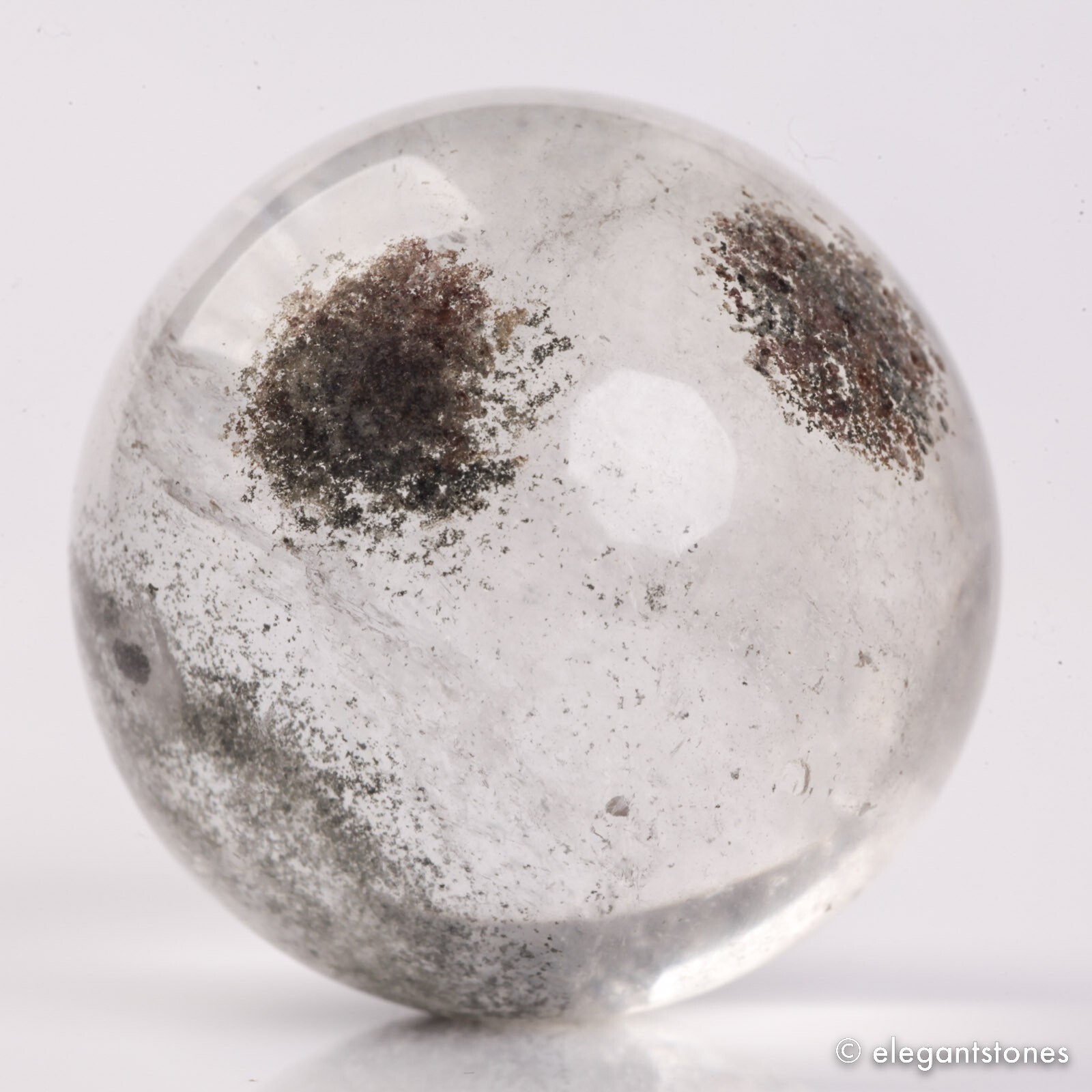 91g40mm Natural Garden/Phantom/Ghost/Lodolite Quartz Crystal Sphere Healing Ball
