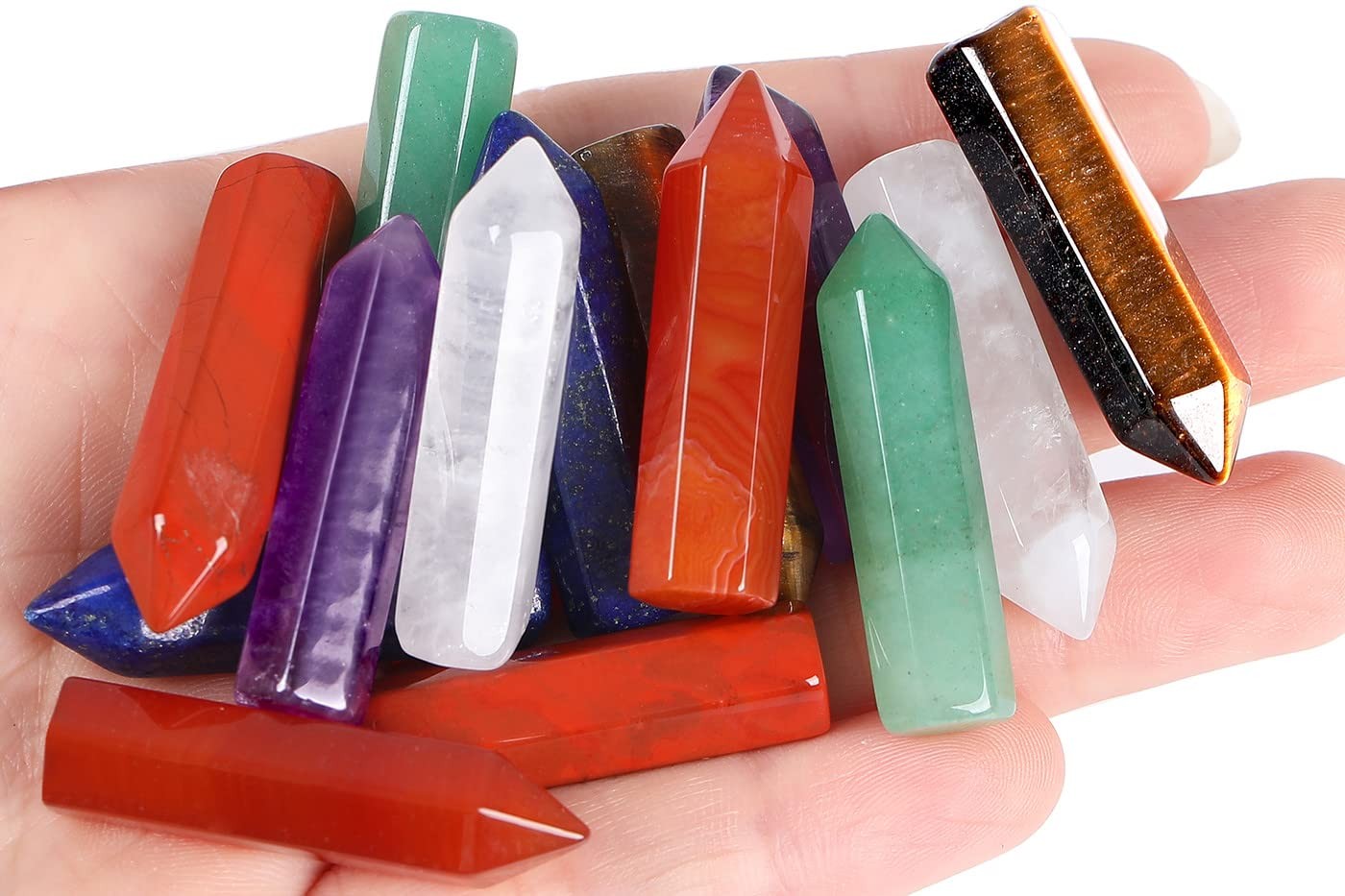 7 Chakra Healing Crystals Set – Amethyst Reiki Energy Meditation Stones