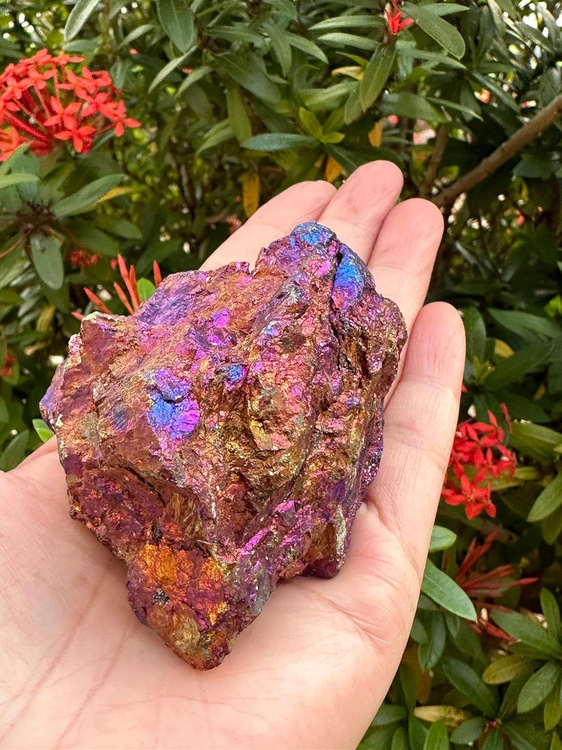 Large Raw Chalcopyrite 2-2.5″, Rough Peacock Ore Stone, Chalcopyrite Peacock Ore