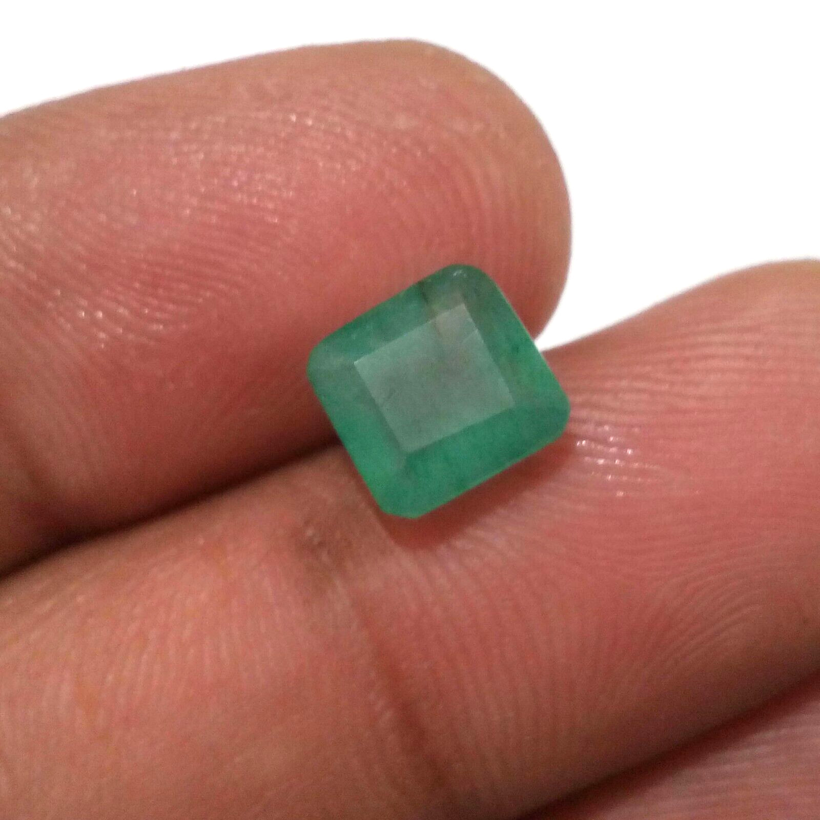 Natural Zambian Emerald Faceted Emerald Cut Shape 2.95 Crt Green Loose Gemstone