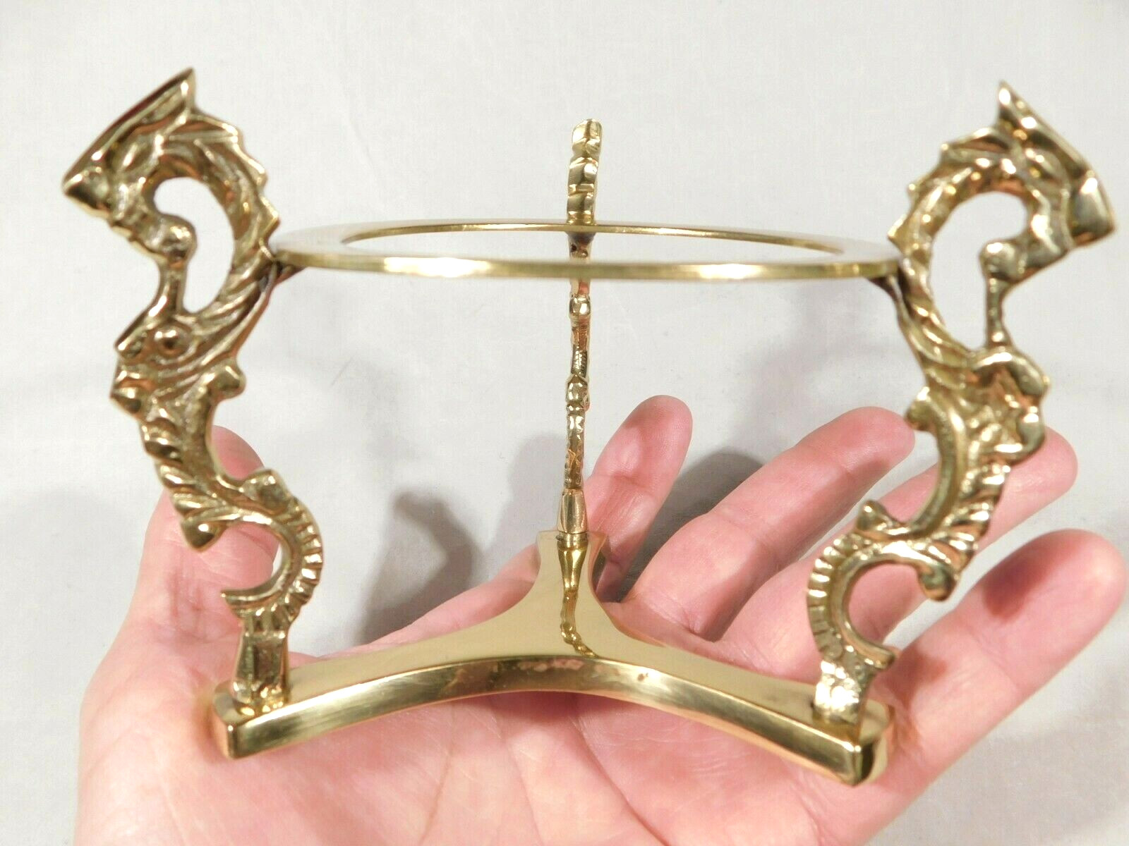 SPHERE Display Stand Large Size Dragon Design Solid Brass