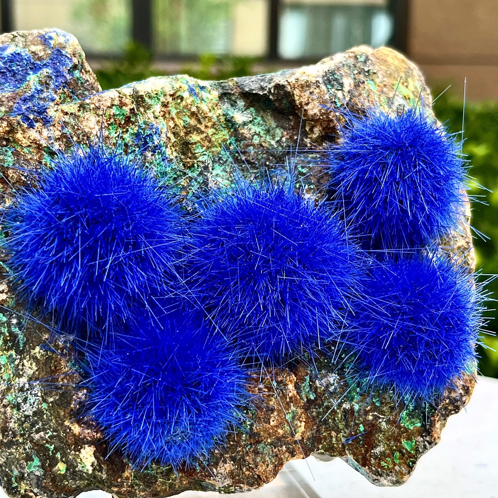 2.93LB Blue Natural Goethite Crystal Quartz Energy Ore Healing Mineral Specimen