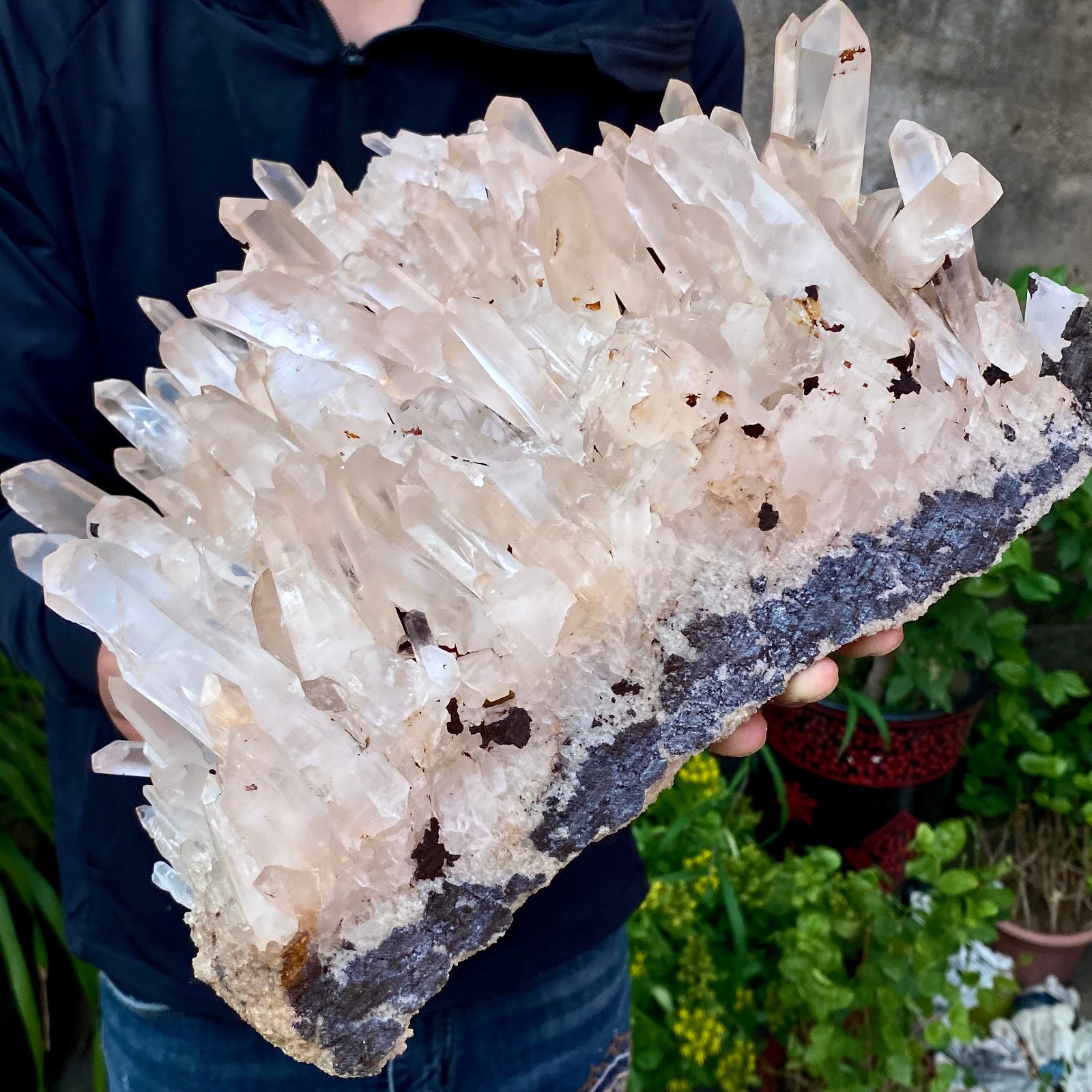 26.89LB Large Natural Clear White Crystal Quartz Cluster Energy Healing Specimen