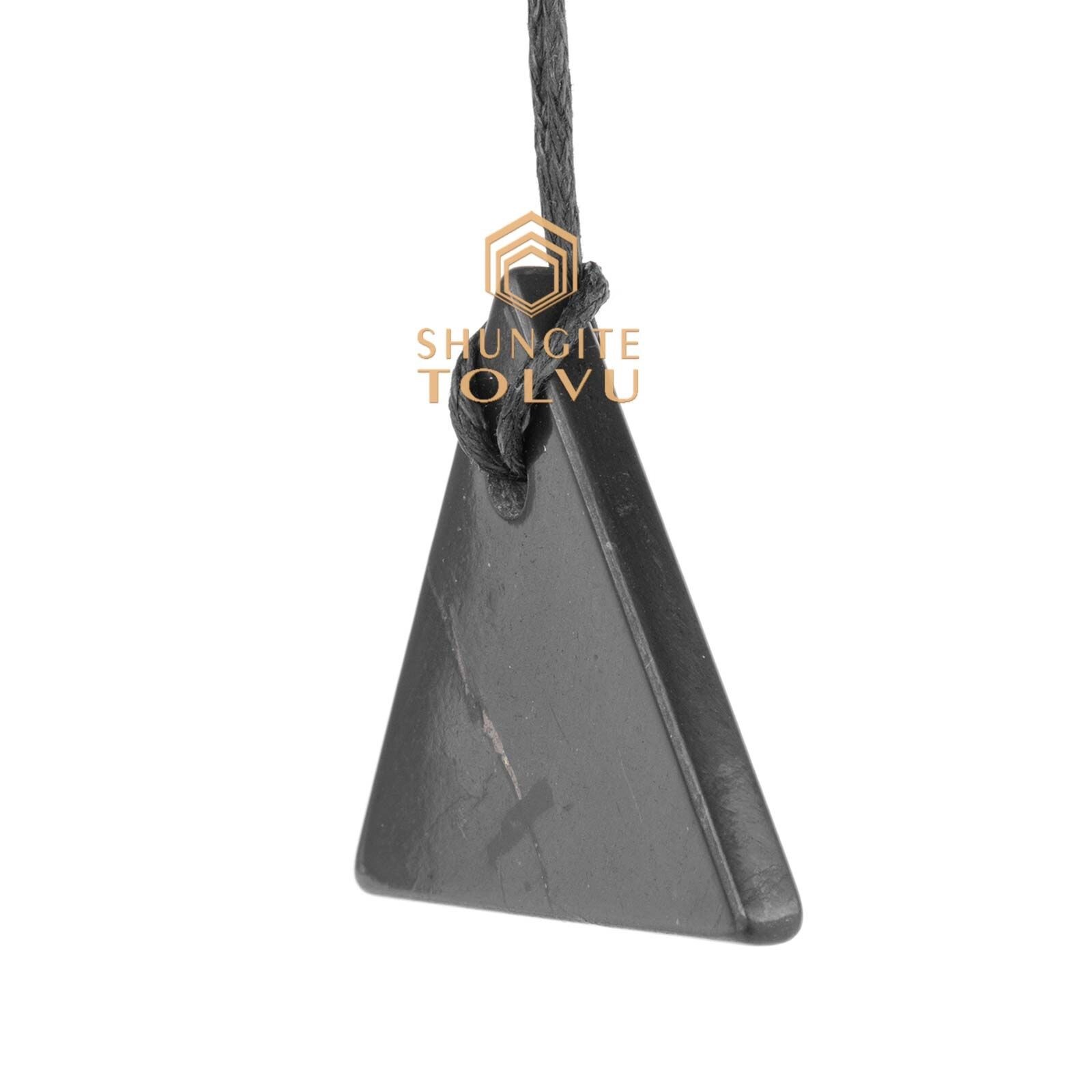 Russian Shungite pendant “Peaceful” made of real shungite stone Karelia, Tolvu