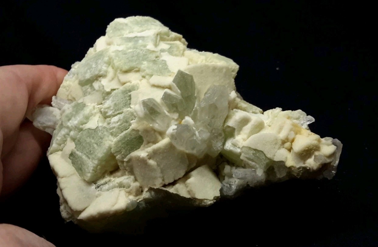 3.75″ PREHNITE with QUARTZ from Imilchil, Morocco