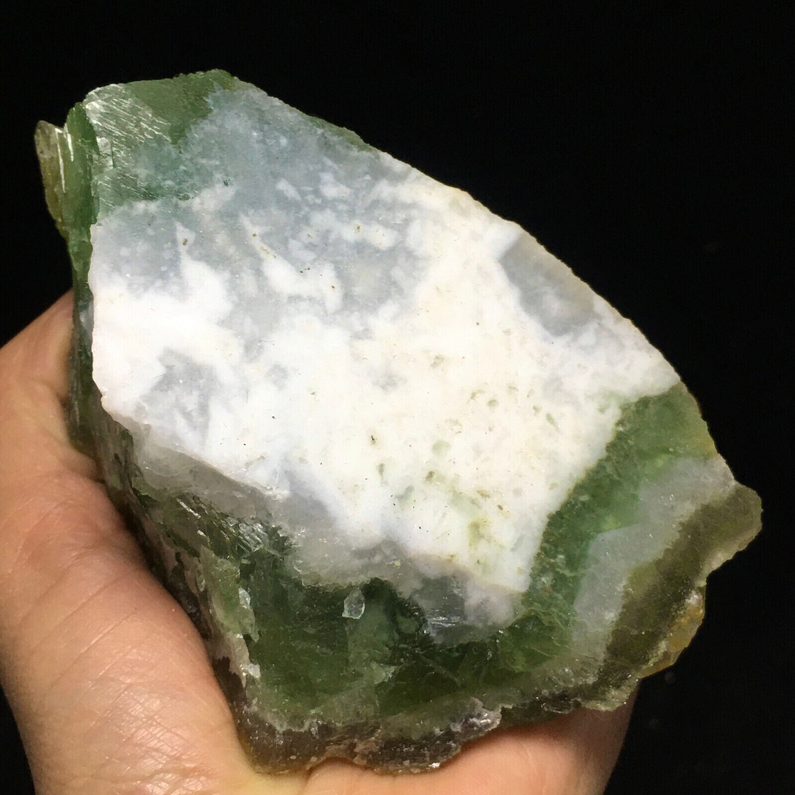 616g Naturally Rare Green Translucent Globular Fluorite Clusters From Henan