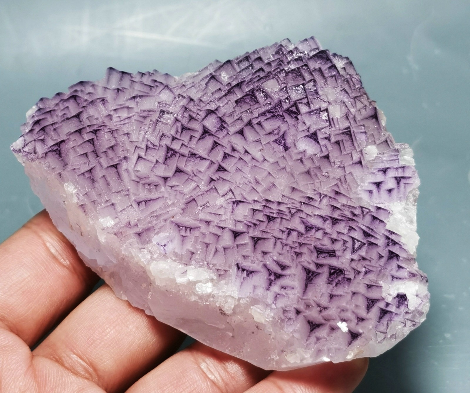 Rare Purple Fluorite Mineral Specimen China