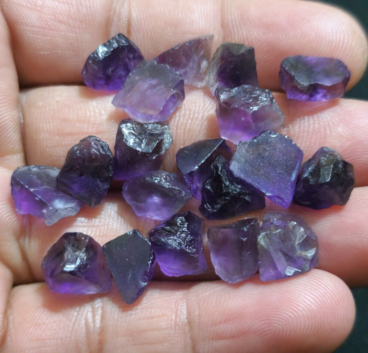Attractive Top African Purple Amethyst 19 Pcs Lot Size 10-12 MM Loose Gemstone