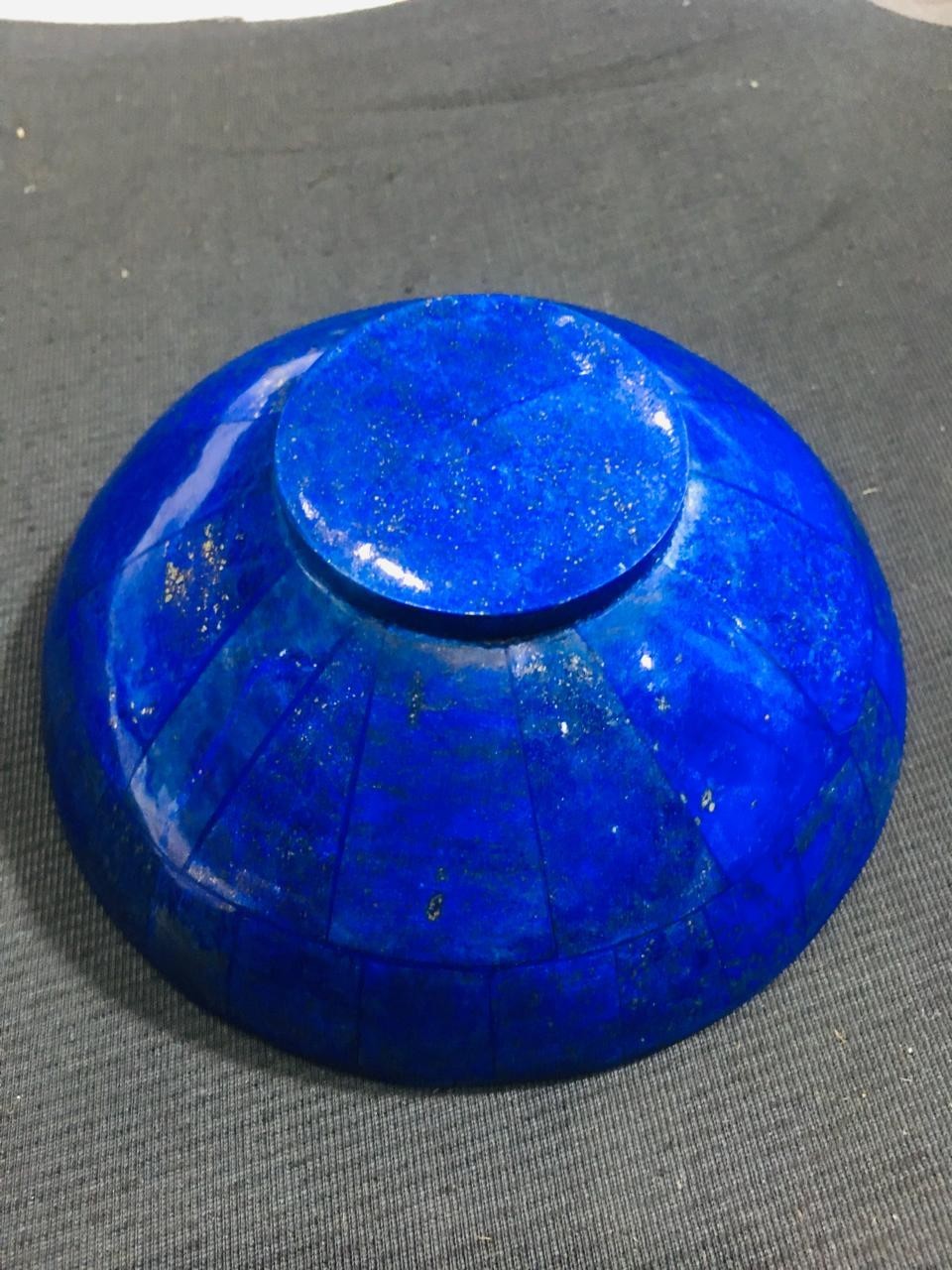 Handmade Beautiful Lapis Lazuli Bowl 5inch Royal Blue Top Quality Natural Stone