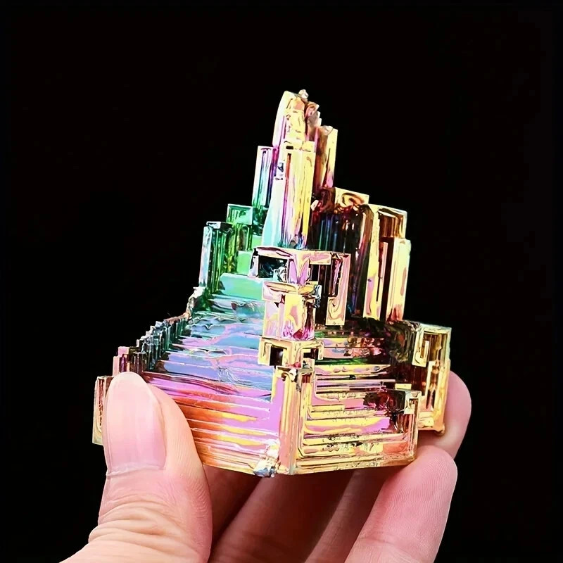Rare Raw Aura Rainbow Titanium Bismuth Quartz Mineral Specimens Home Decor Gift