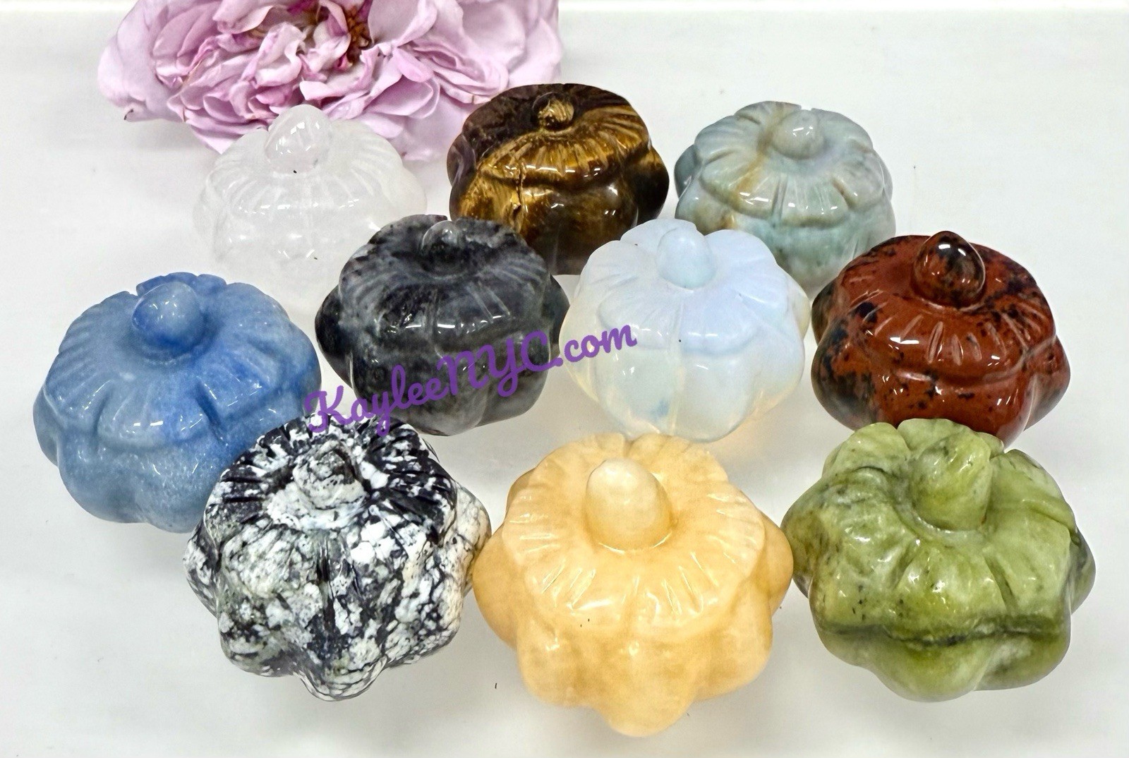 Wholesale Lot 10 Pcs Mixed Crystal Pumpkin Healing Energy