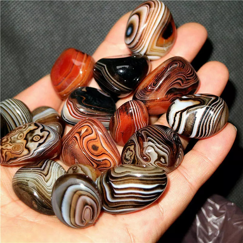 1/2LB Madagascar Crazy Lace SILK Banded Agate Polished Specimen healing Random