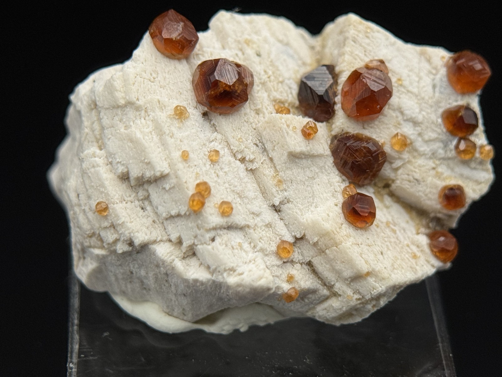 INSANE GROWTH STRIATIONS ON MULTICOLORED SPESSARTINE GARNET: Fujian China