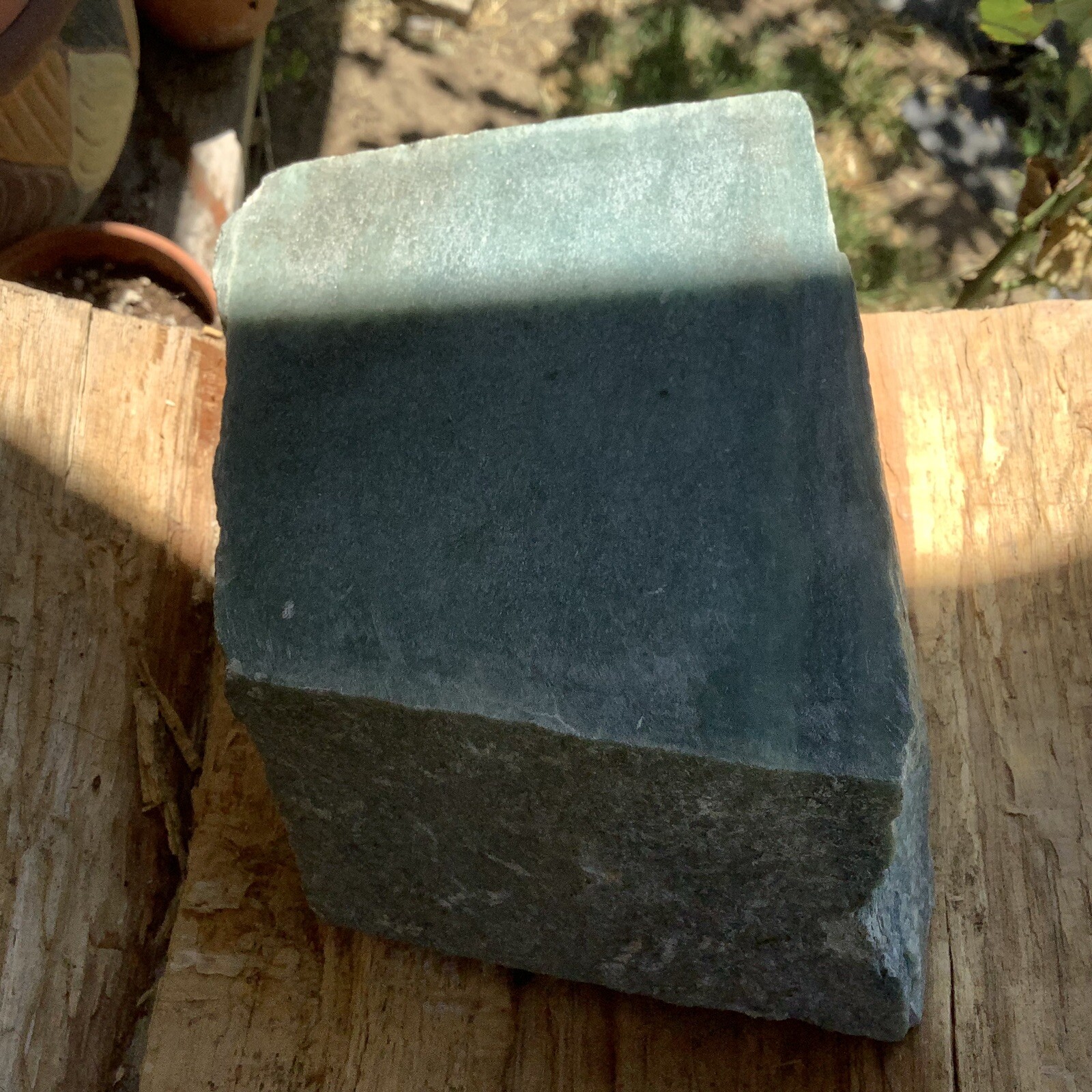 Siberian Jade Block Jelly Green Jadeite Jade Stone Lapidary Siberia 3822g