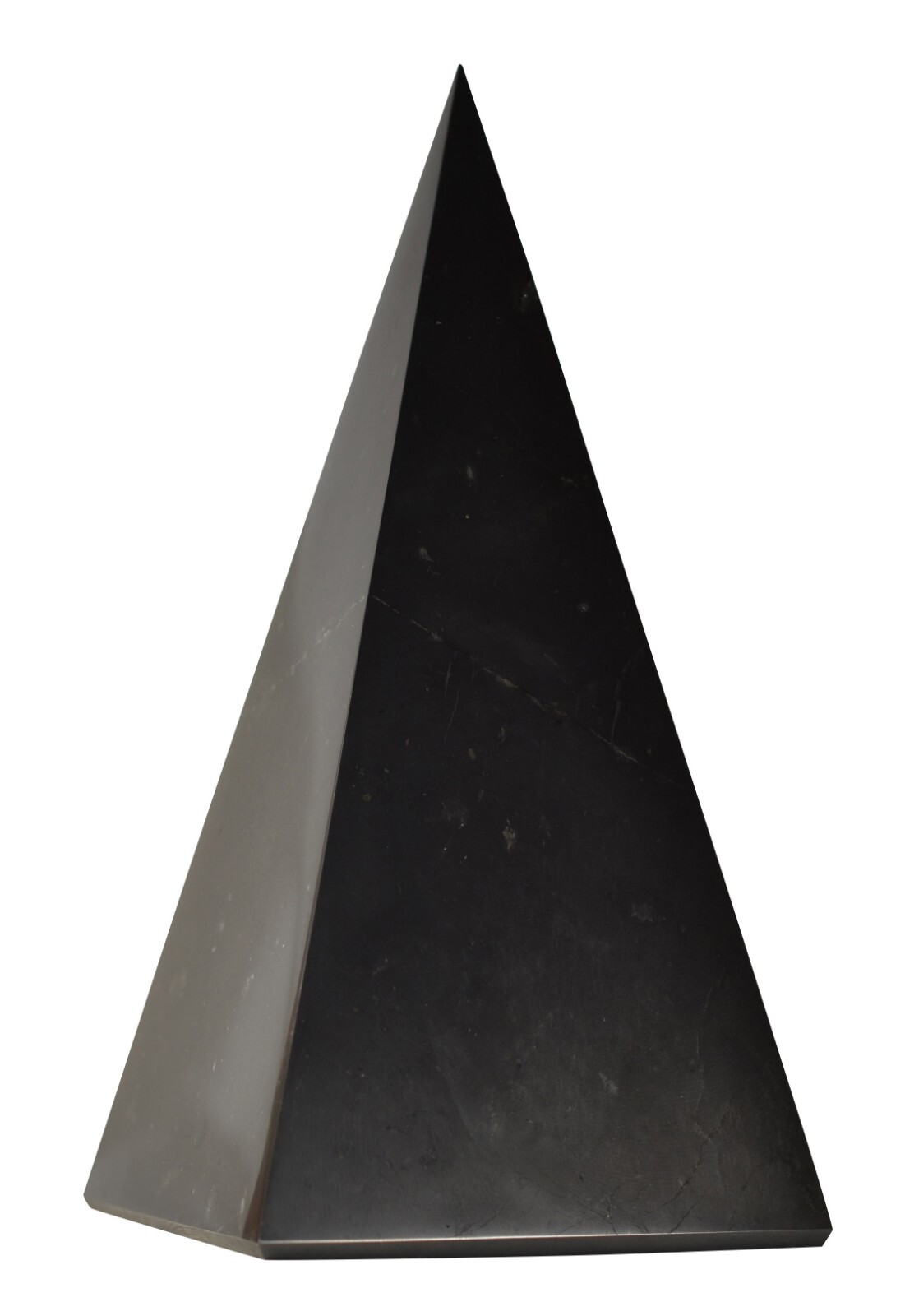 Shungite World Shungite Pyramid Tall – 100 mm / 3.93″ ( Polished or Unpolished )
