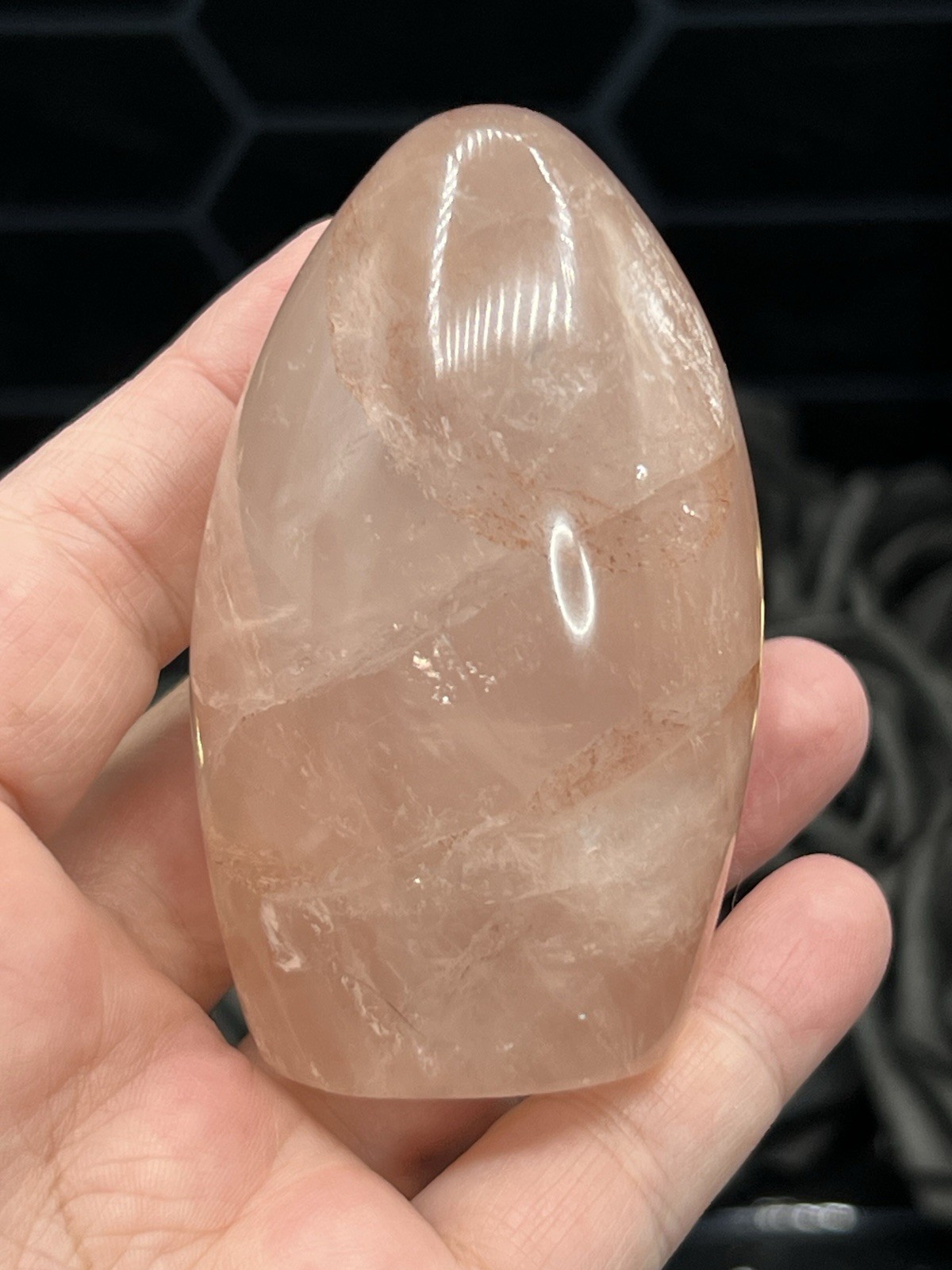 Fire Quartz Free- Forms Opaque clear w/ hematoid Free ship