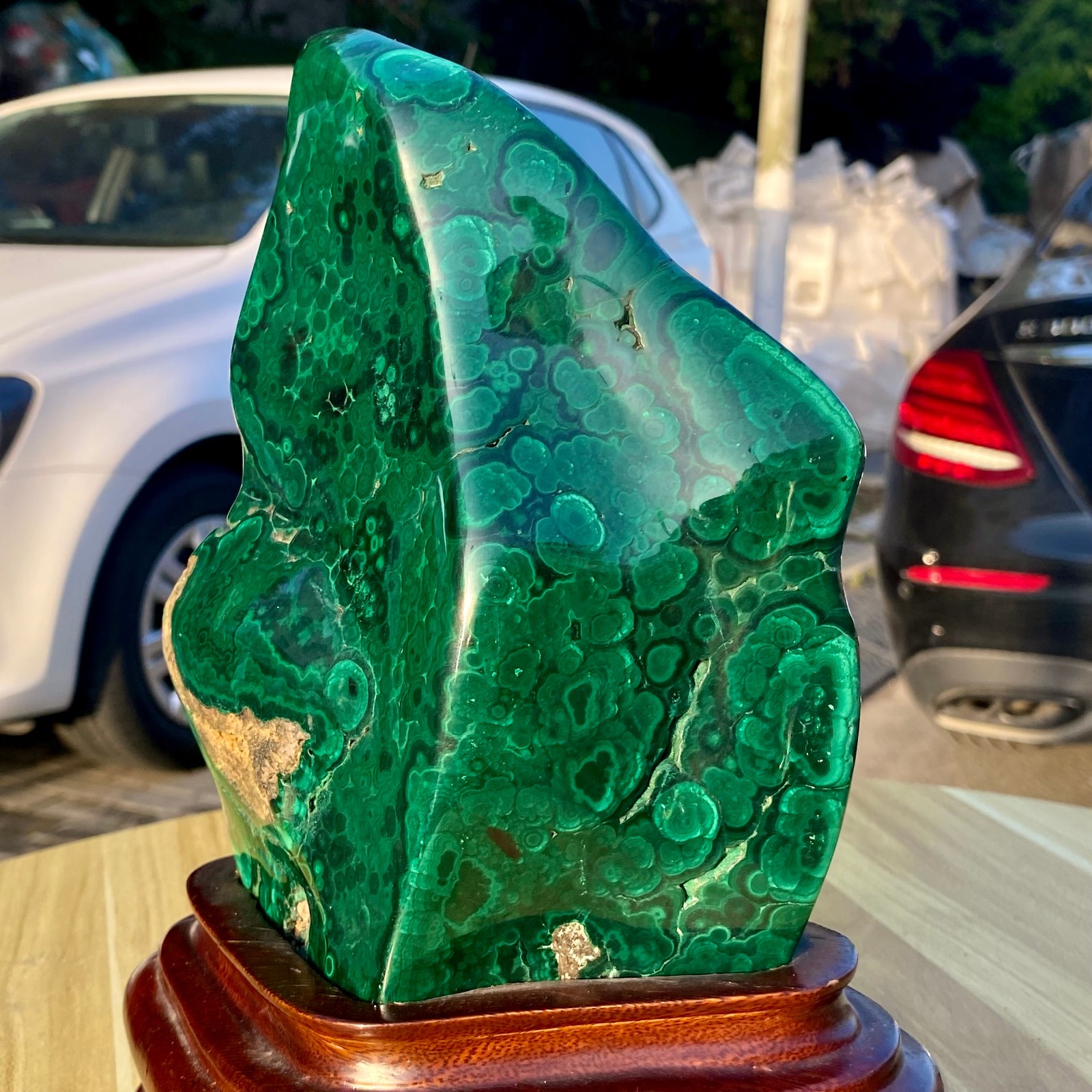 7.71LB TOP Natural Malachite crystal quartz Mineral specimen Reiki gem