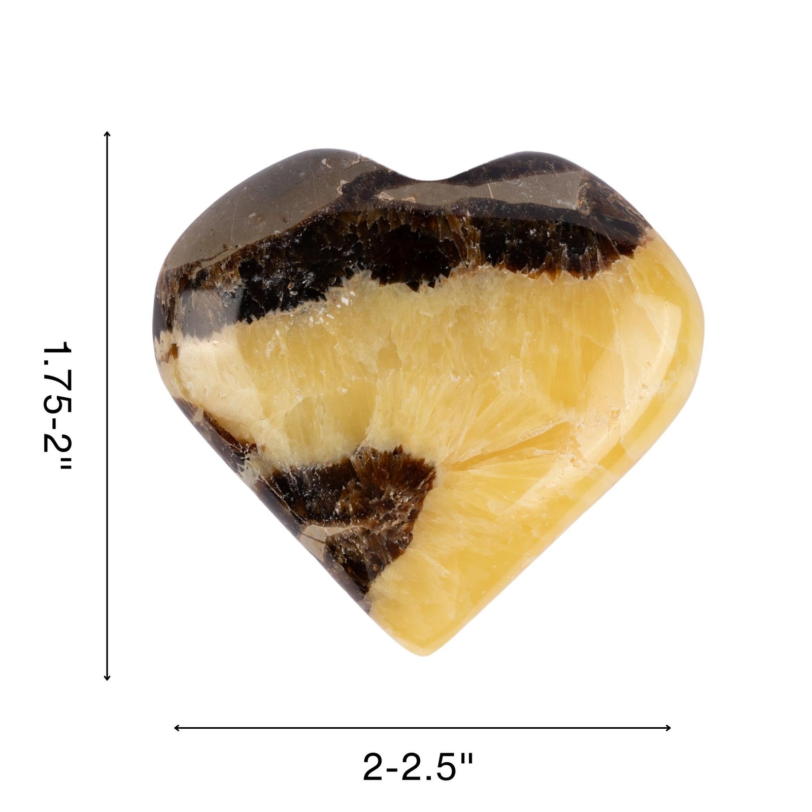 Septarian Heart Palm Stone Crystal – Natural Healing Stone for Anxiety Relief &