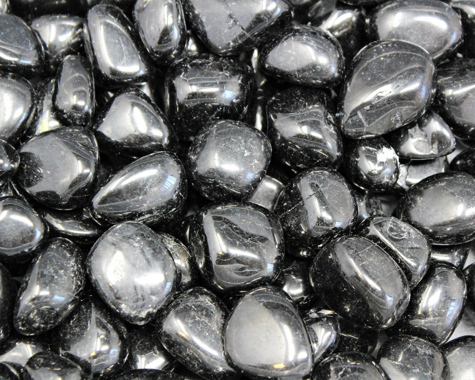 3 x Jet Tumbled Stone (Crystal Healing Reiki Metaphysical Gemstone)