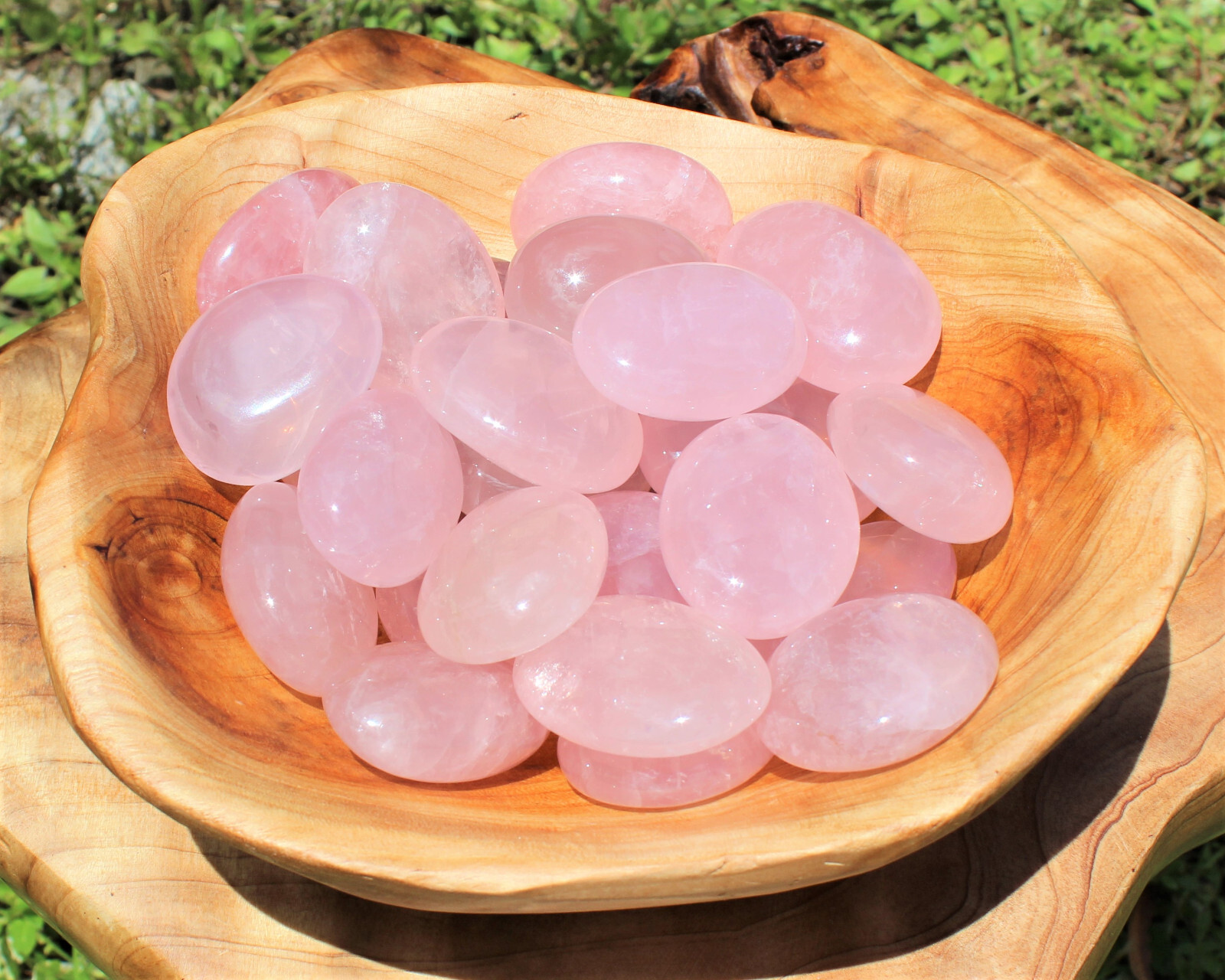 Wholesale Bulk Lot Rose Quartz Palm Stones – Hand Polished Rose Quartz Pebbles