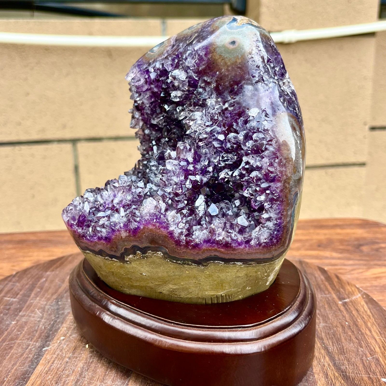 6.71LB Natural amethyst, quartz ore body Uruguayan amethyst crystal block