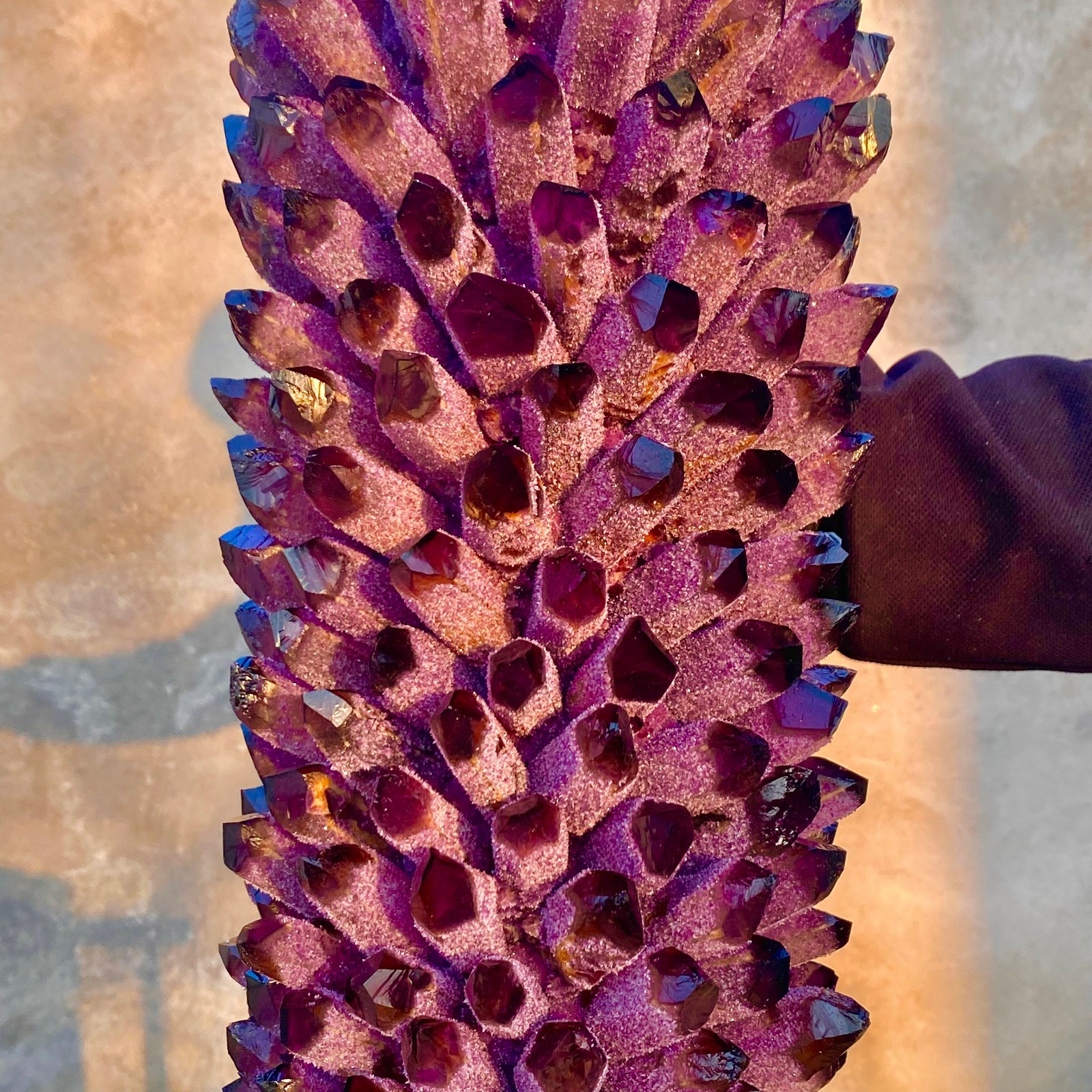 25.5LB New Find purple Phantom Quartz Crystal Cluster Mineral Specimen Healing