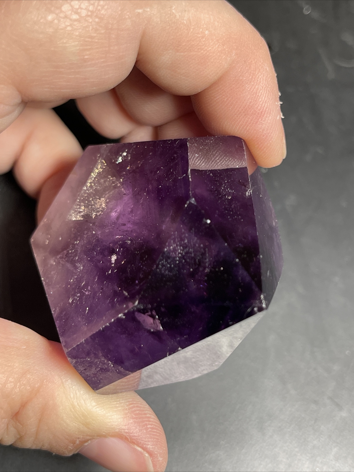 Phantom Smoky Amethyst Crystal Generator Tower 2.2in x 2in x 1.2in 105g