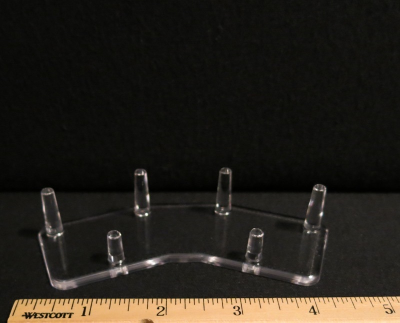 4.50 Inch Clear Acrylic Matching Halves Geode Agate Display Stand