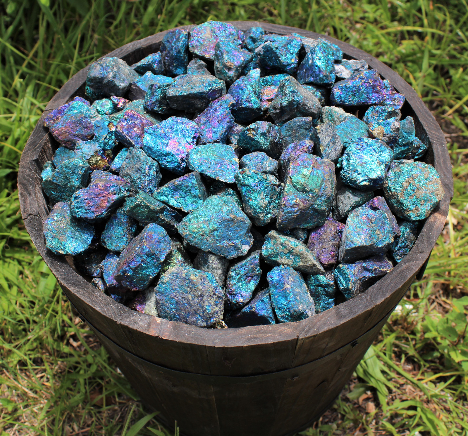 2 lb Bulk Lot Raw Rough Chalcopyrite Gemstone Stone (Peacock Ore Reiki)