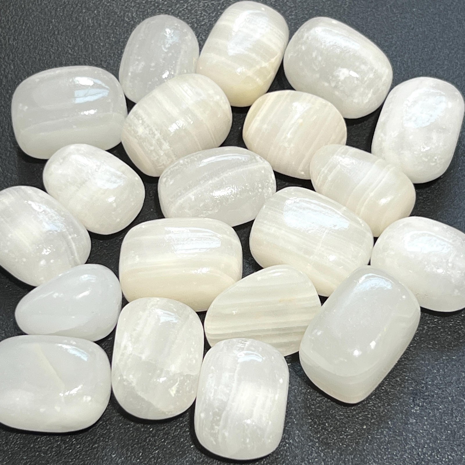 White Banded Calcite Tumbled Stones (By The Piece Or Pound) Wholesale Gemstones