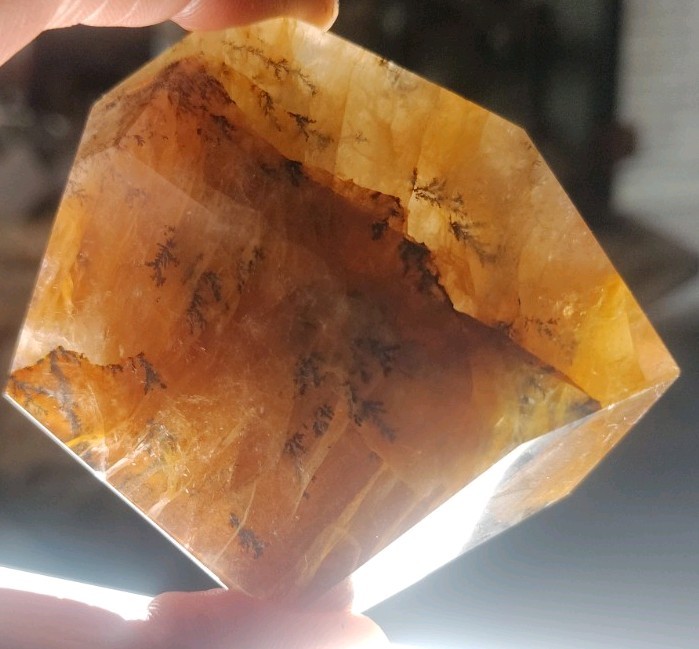 Dendritic Quartz Freeform Golden Healer+Iron Inclusions Crystal Point
