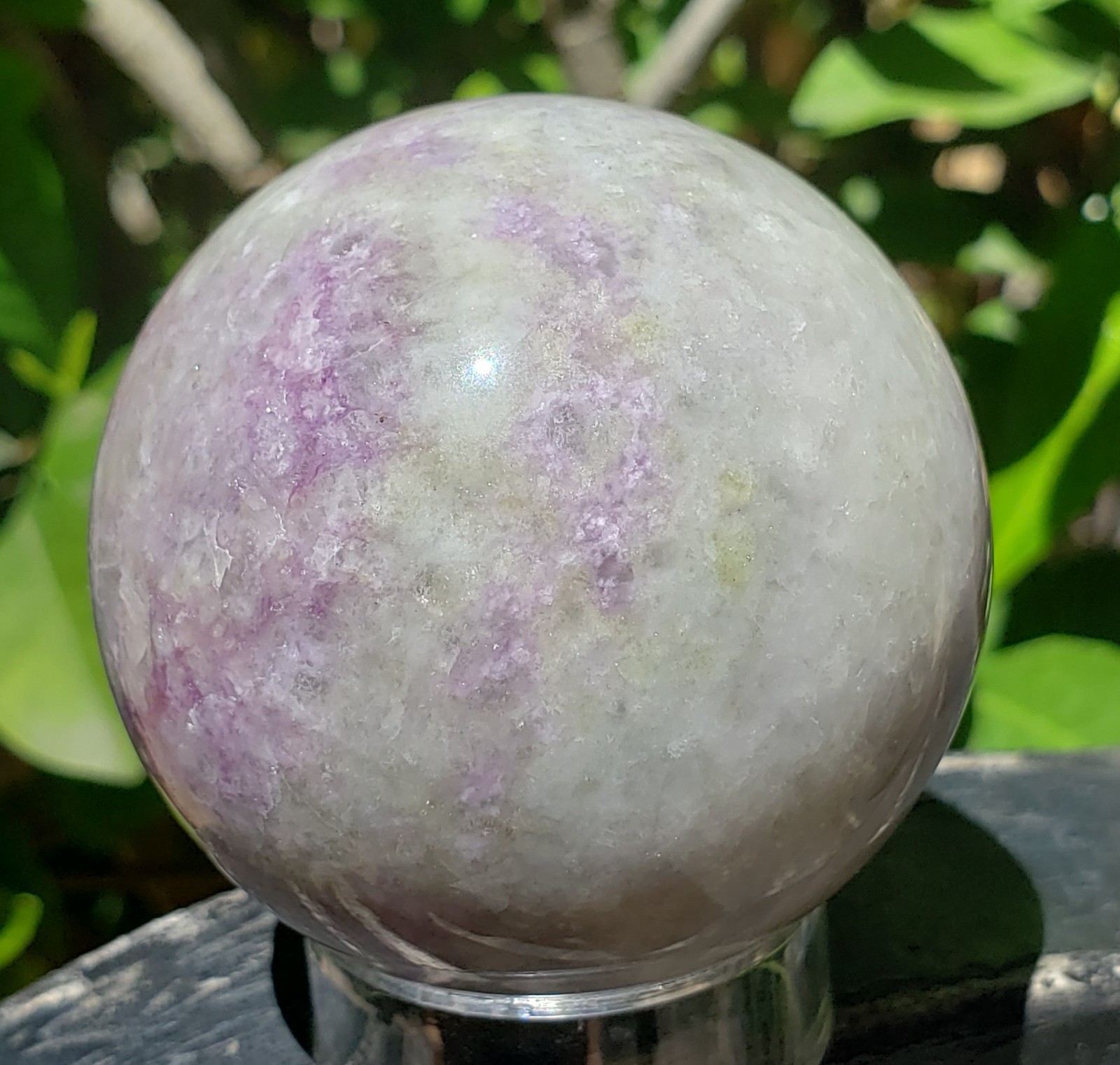 2″ Hackmanite Mineral Sphere Orb Ball STRONG UV, 181g or 6.38 oz
