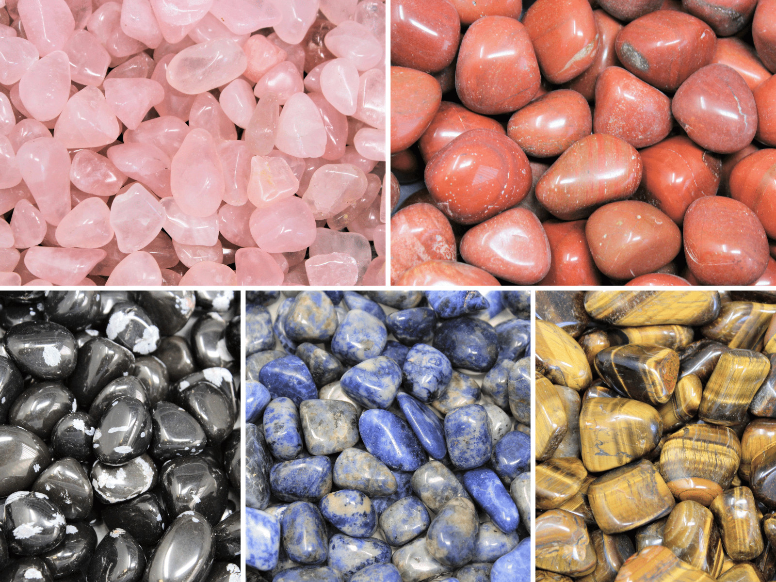 Beginners Crystal Kit, 10 pcs In Velvet Pouch – Most Popular Tumbled Crystals