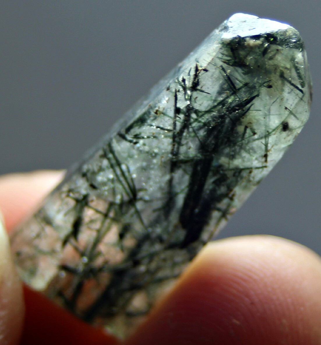 16.0 CT Rare Tourmaline or Rutile in Quartz Facet Grade Crystal Baluchistan