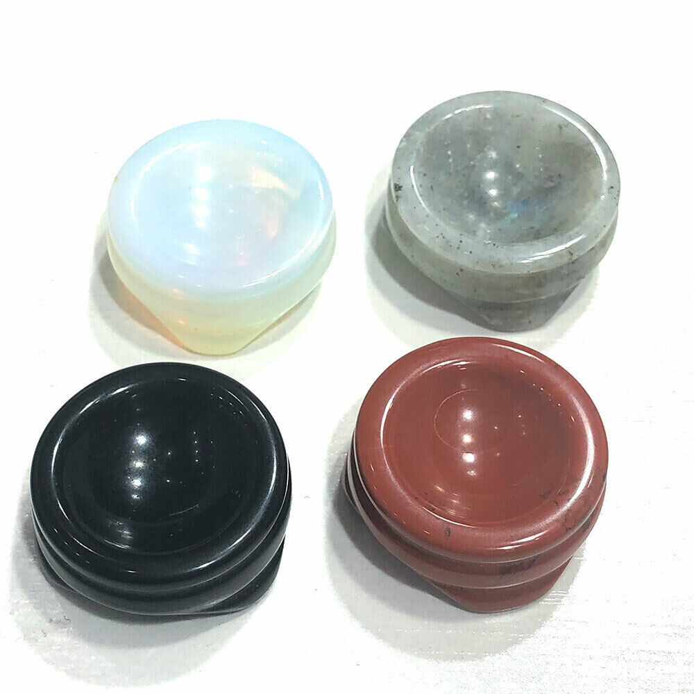 Natural Crystal Ball Holder Base Display Sphere Egg Support Stand Stone Home